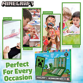 Minecraft felt-tip pens provide bold lines for doodles and sketches