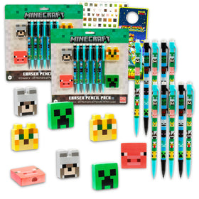 Minecraft mechanical pencils bulk pack for party favors and classroom use.