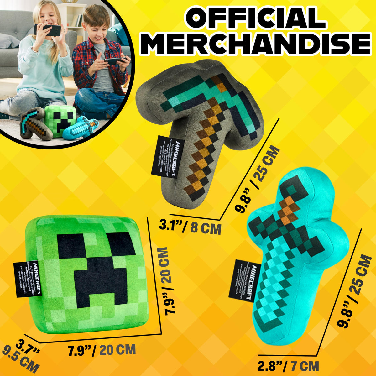 Minecraft Sword plush offers action-ready decor and soft play companion.