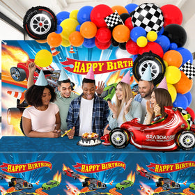 MinFyberd happy birthday banner ties the race theme together