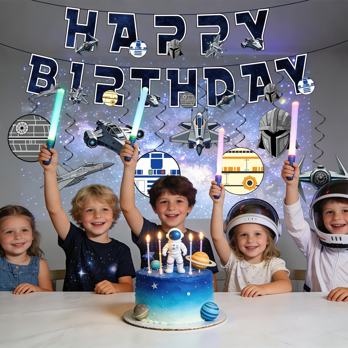 MinFyberd sci-fi party decor collection suits birthdays, fan events, and classrooms.