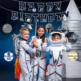 MinFyberd space theme photo backdrop elevates party visuals and memories.