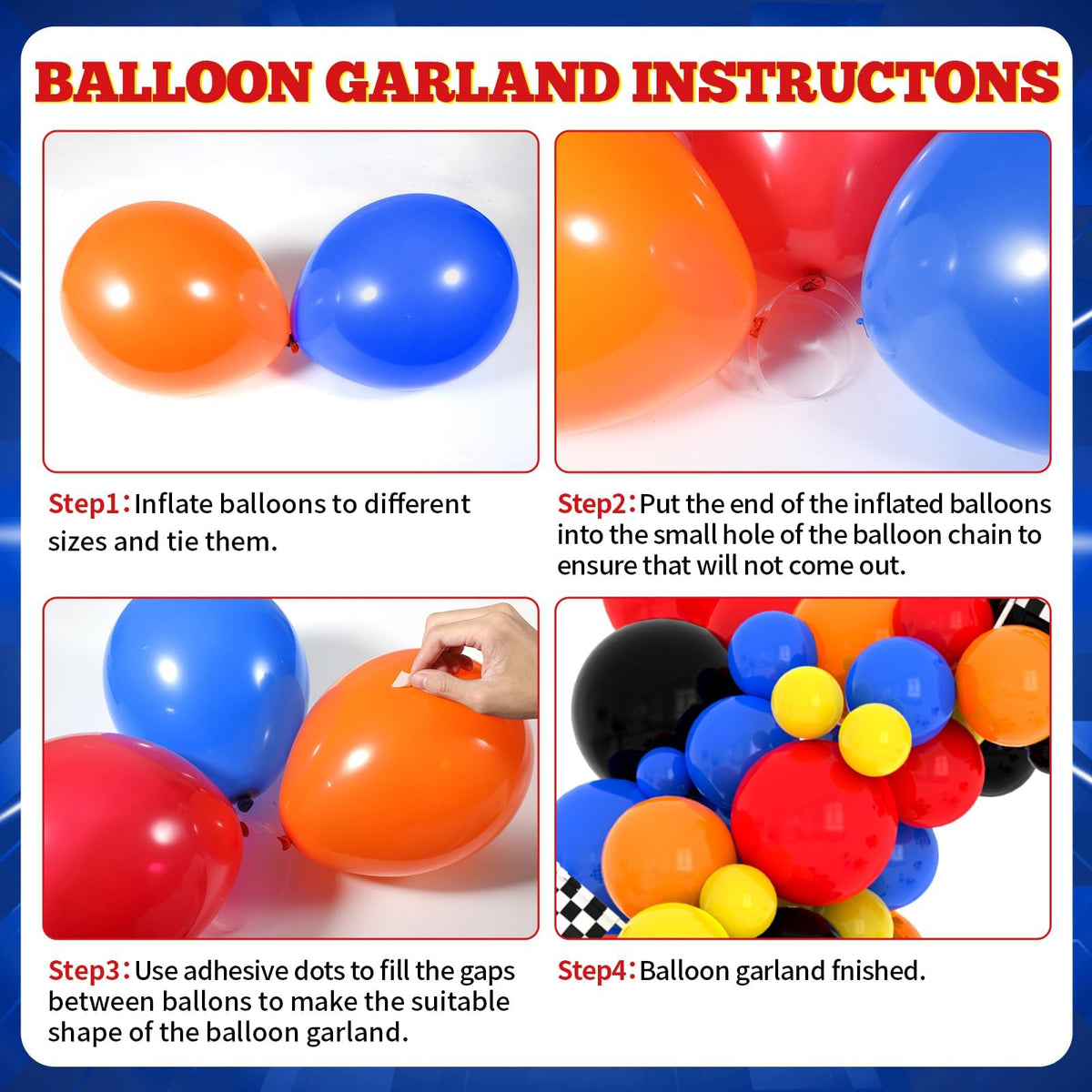 MinFyberd tablecloth 108x54 creates a bold center display under balloons