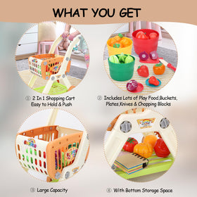 Ming You colorful play food promotes bright sensory exploration and sorting.