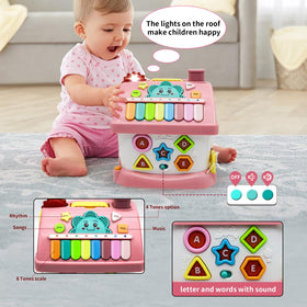 Ming You learning house child pressing buttons demonstrates fine motor practice