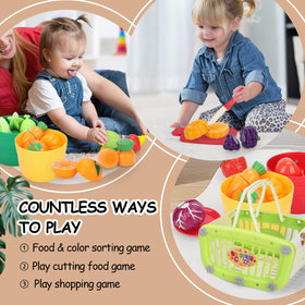 Ming You sorting buckets help kids categorize foods and develop fine motor skills.
