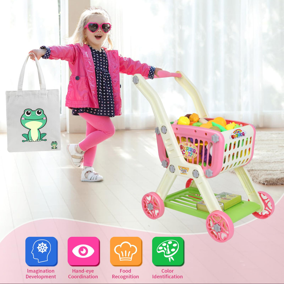 Ming You vegetable assortment play items supports imaginative grocery sorting and motor skills.