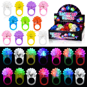 MINGOMINGO 50-pack LED light up rings in colorful glow for party favors