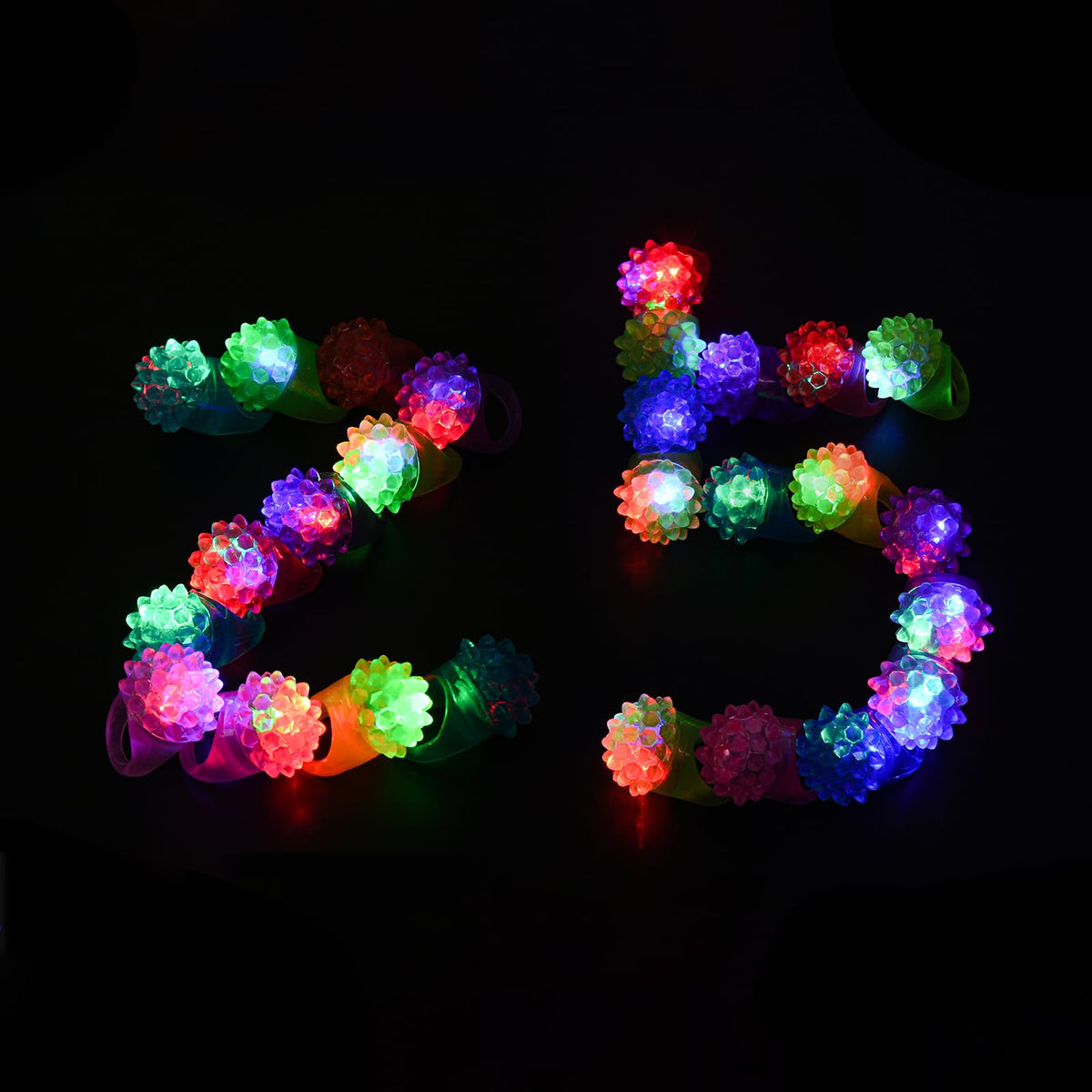 MINGOMINGO multicolor glow rings for kids celebrations