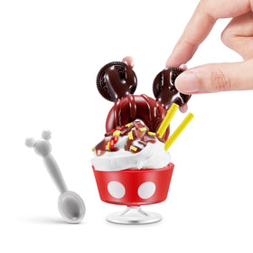 Assembled mini snack scene featuring Disney characters for DIY display by Mini Brands.