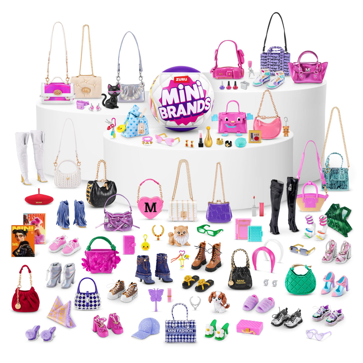 Mini Brands Fashion Series 4 mystery mini-items showcase miniature handbags and accessories.