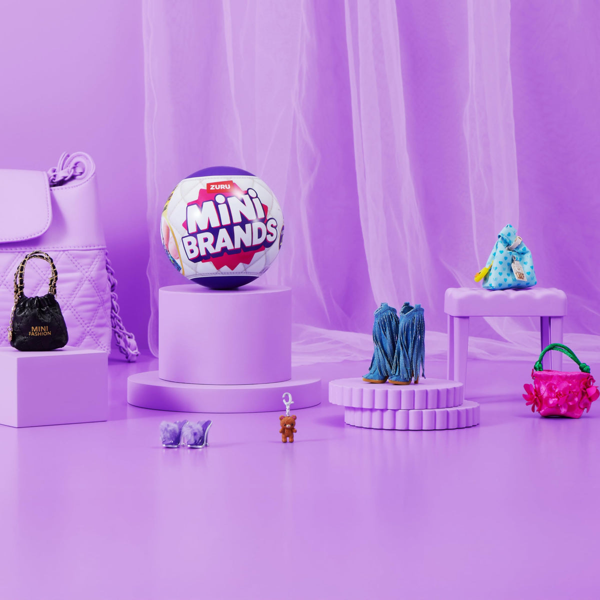 Mini Brands Fashion Series 4 pink platforms highlight runway-ready style on tiny feet.