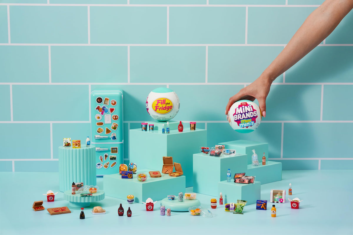 Mini Brands Fill the Fridge Mini Minis compatible with playset for display ideas.
