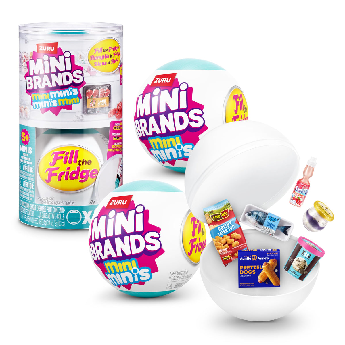 Mini Brands Fill the Fridge Mini Minis capsule packaging reveals a collectible surprise mini.
