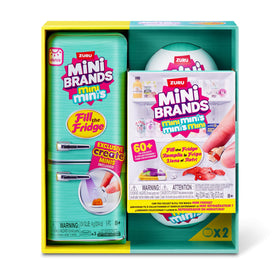 Mini Brands Fill the Fridge playset showcased with compact shelves for imaginative kitchen pretend play