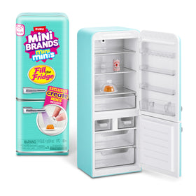 Open Fridge door view from Mini Brands Fill the Fridge playset