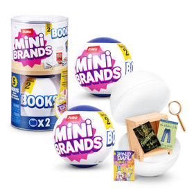 Mini Brands Mini Books Series 2 Capsule open: a collectible mini-library teaser for display and gifting.