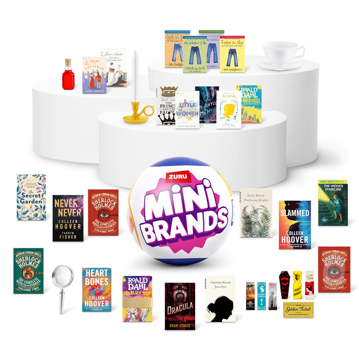 Mini Brands Mini Books Series 2 mini-library display: compact shelves for story-loving collectors.