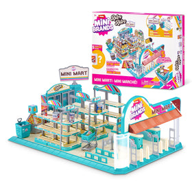 Mini Brands Retro Mini Mart shelves displaying tiny collectibles for storytelling