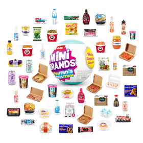 Child grabbing a piece from Mini Brands Fill the Fridge for safe play