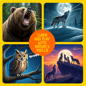 Mini Explorer Animal Caller camping scenario showing versatile toy use