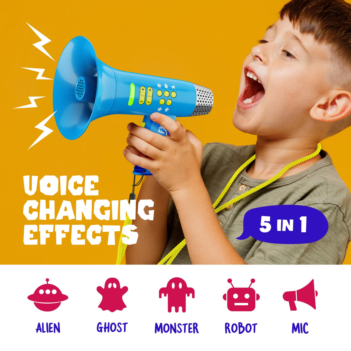 Mini Explorer voice changer in monster mode enhances pretend announcements