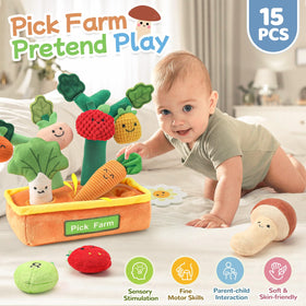 Mini Tudou crinkle-fabric toy creates varied textures for exploration.