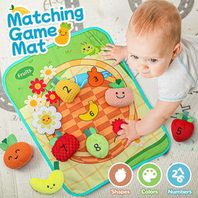 Mini Tudou matching playmat supports early color and shape recognition.