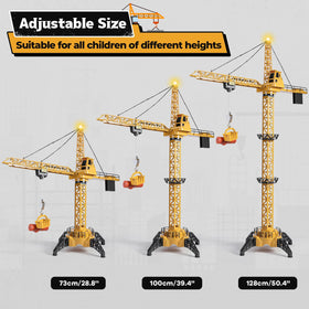 Mini Tudou RC crane toy adjustable height brackets for growing kids.