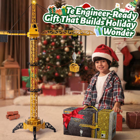 Mini Tudou tall tower crane offers educational play and safety.