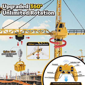 Mini Tudou RC crane remote control for responsive operation.