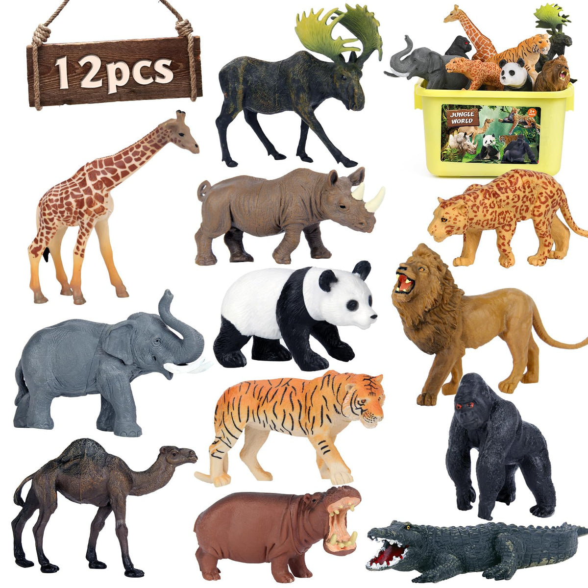 Mini Tudou safari lion figure for imaginative jungle play