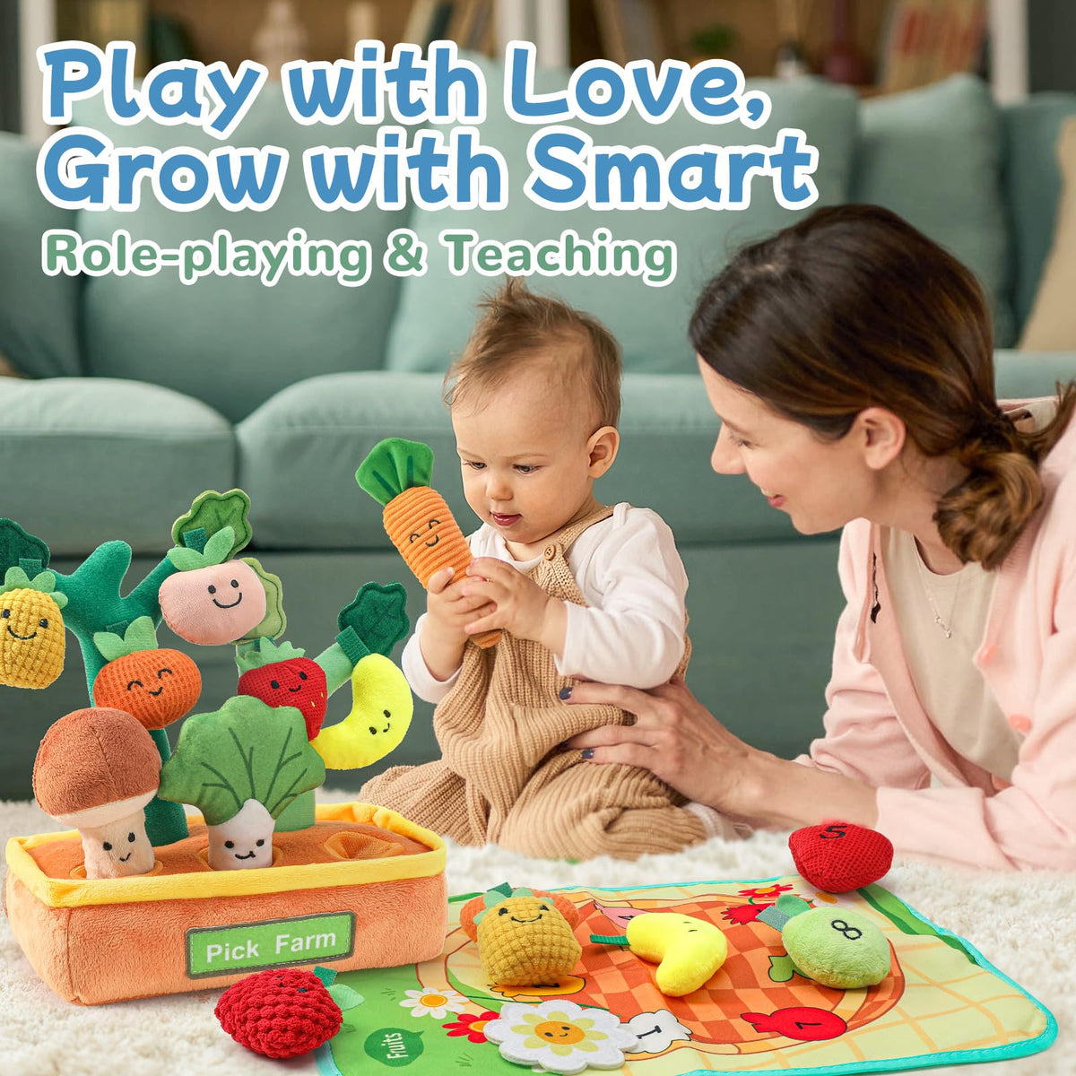 Mini Tudou soft safety toy set is easy to wash and cuddle.