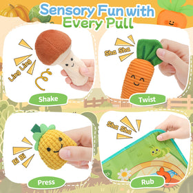 Mini Tudou tree plush trunk adds a tactile scene for pretend garden play.