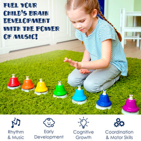 MINIARTIS desk-bells-15-songbook enables guided practice with familiar tunes.
