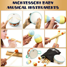 MINIARTIS maracas to stimulate listening skills through gentle shaking.