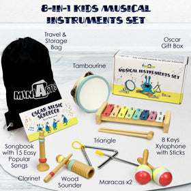 MINIARTIS tambourine promotes active play and motor skill development.
