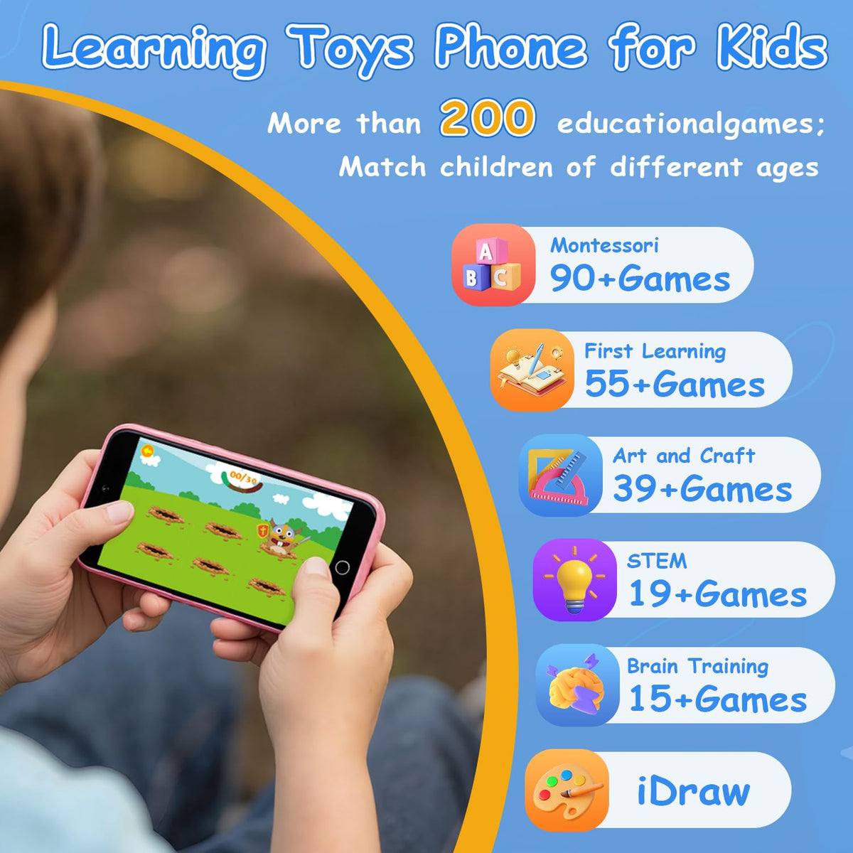 Over 200 educational games promote logic, memory, and quick thinking offline.
