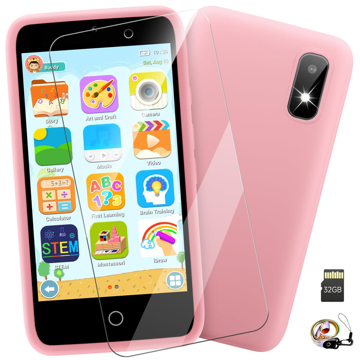 MINIBEAR kid smartphone with a 3.97-inch screen for intuitive learning on the go.