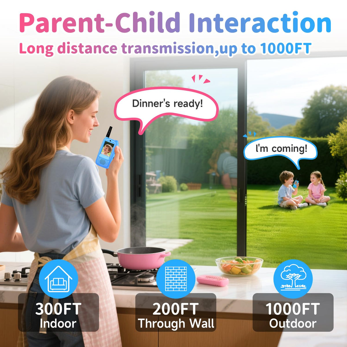 MINIBEAR long-range walkie talkies for open outdoor environments