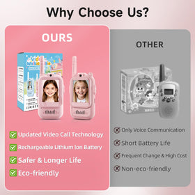 MINIBEAR video walkie talkie with voice changer for imaginative play