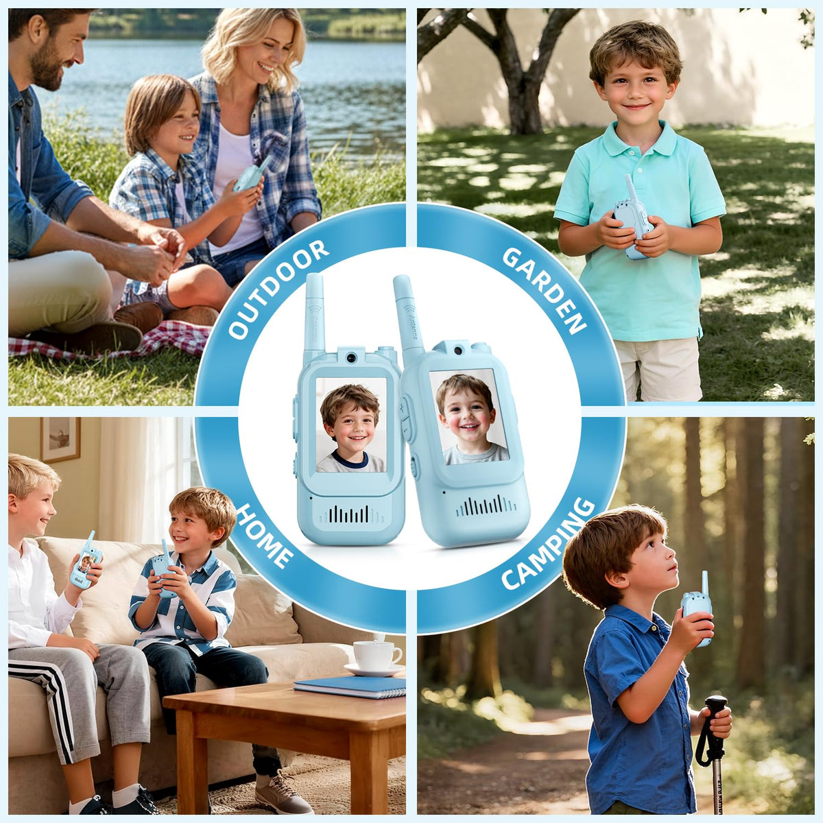 MINIBEAR video walkie talkies camping use, reliable communication on outdoor trips.