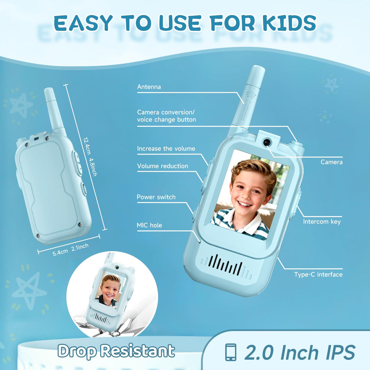 MINIBEAR video walkie talkies family play, enhances camping and park adventures.