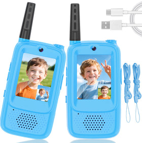 MINIBEAR video walkie talkies for kids, front view, ideal for outdoor real-time communication