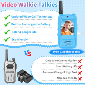 MINIBEAR video walkie talkies screen in use for outdoor video calls
