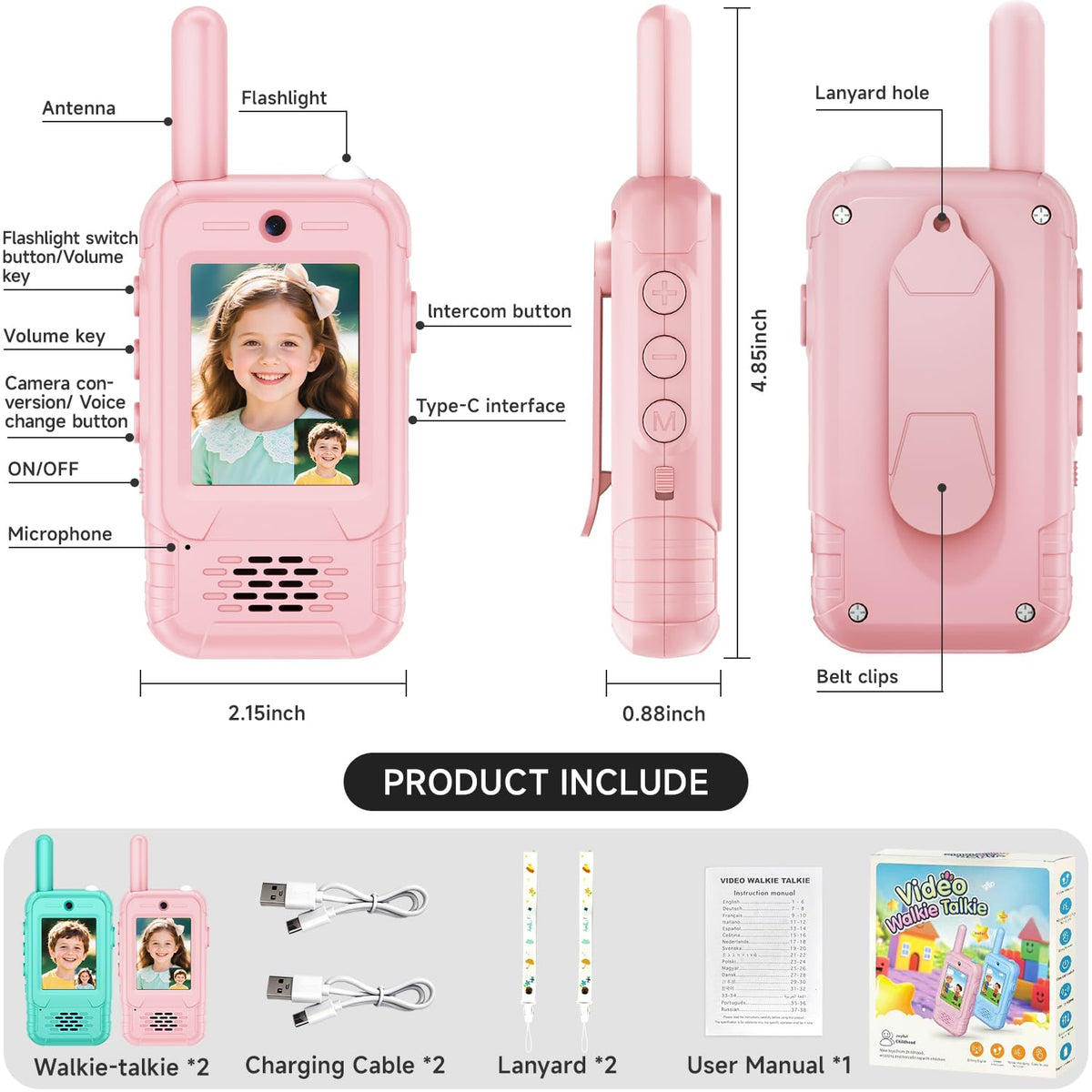 MINIBEAR twin-pack with anti-loss lanyards for easy carrying.