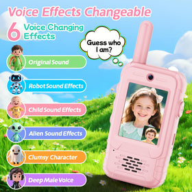 MINIBEAR walkie talkies with multiple voice effects for role-play.
