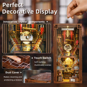 MiniCity Book Nook Kit dust cover protects the miniature library.