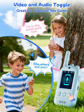 Minifly voice changer walkie talkie pink front compact design with real-time video