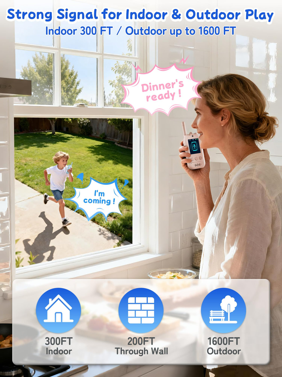 Minifly voice changer walkie talkie pink stickers for customization